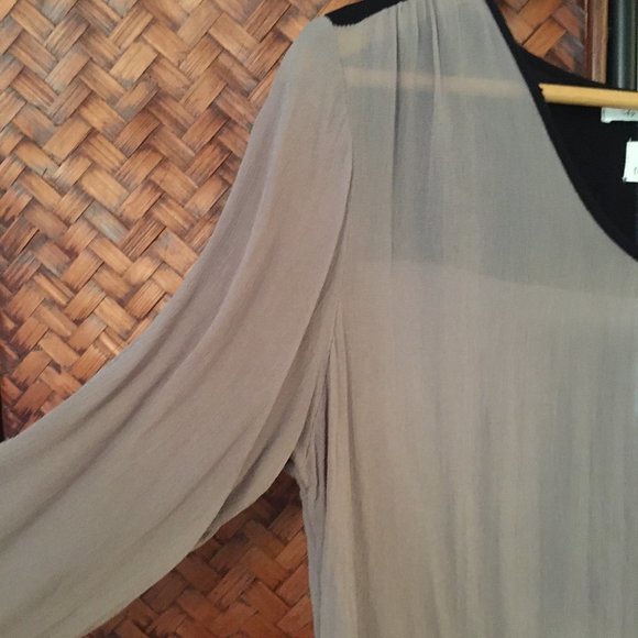 Peppercorn Sheer Boho 3/4 Sleeve Tunic Blouse - Picture 6 of 10